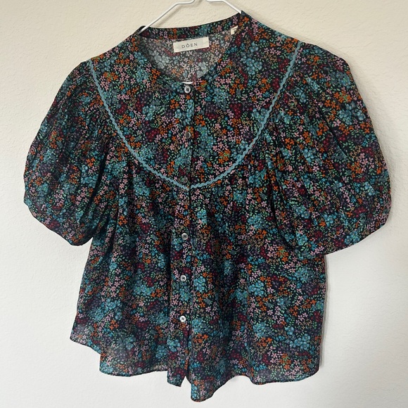 Doen Brenna Top Navy Ladybird Floral - Picture 7 of 10